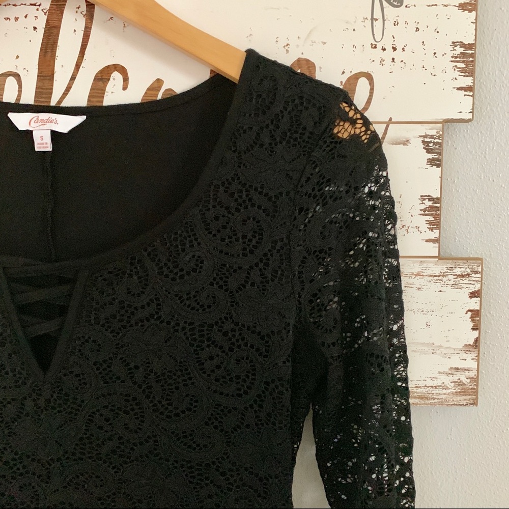Candie’s | Black Lace Top